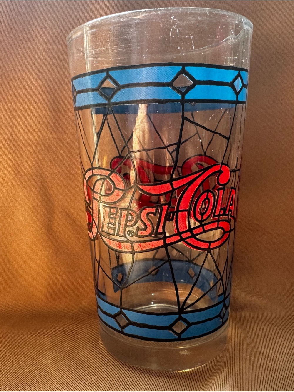 Red and Blue Decorative Glass
